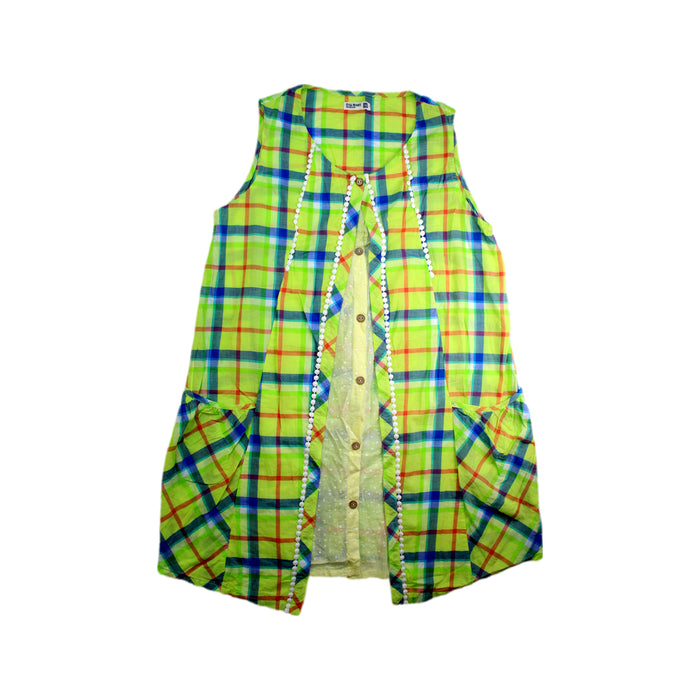 A Multicolour Sleeveless Tops from Ragmart in size 14Y for girl. (Front View)