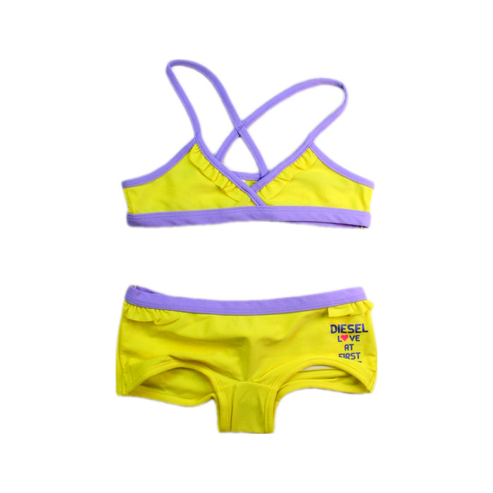 A Yellow Bikinis from Diesel in size 6T for girl. (Front View)