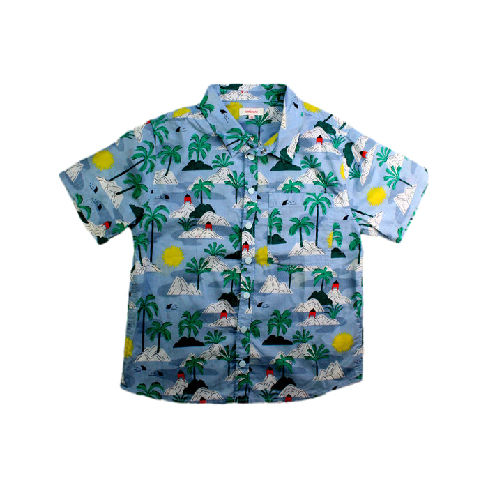 A Blue Short Sleeve Shirts from Catimini in size 10Y for boy. (Front View)
