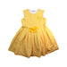 A Yellow Sleeveless Dresses from Carolina Herrera in size 10Y for girl. (Front View)