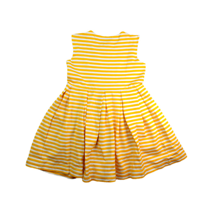 A Yellow Sleeveless Dresses from Carolina Herrera in size 10Y for girl. (Back View)