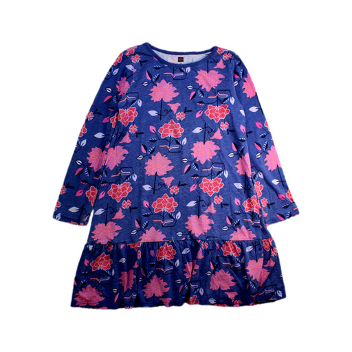 A Blue Long Sleeve Dresses from Tea in size 8Y for girl. (Front View)