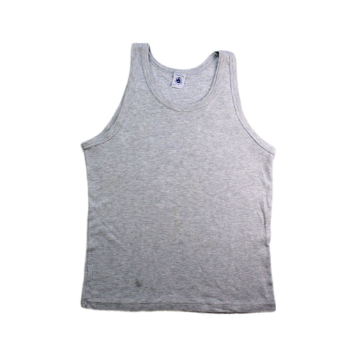 A Grey Sleeveless T Shirts from Petit Bateau in size 12Y for boy. (Front View)