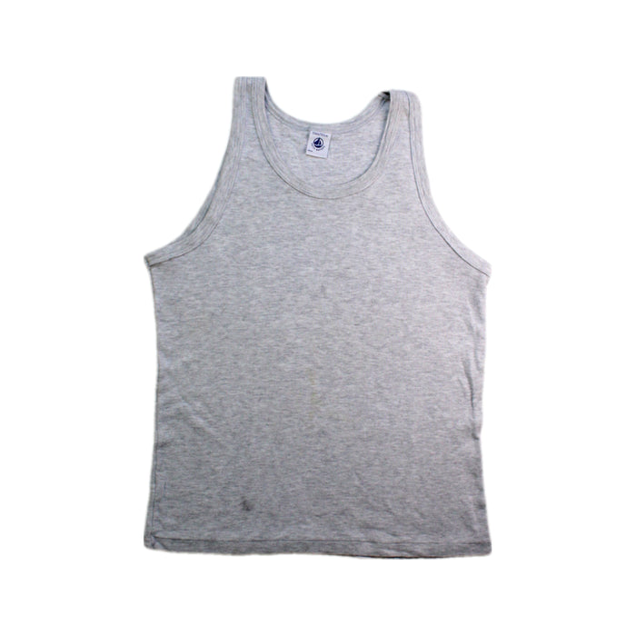 A Grey Sleeveless T Shirts from Petit Bateau in size 12Y for boy. (Front View)