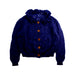 A Blue Cardigans from Bonton in size 8Y for girl. (Front View)