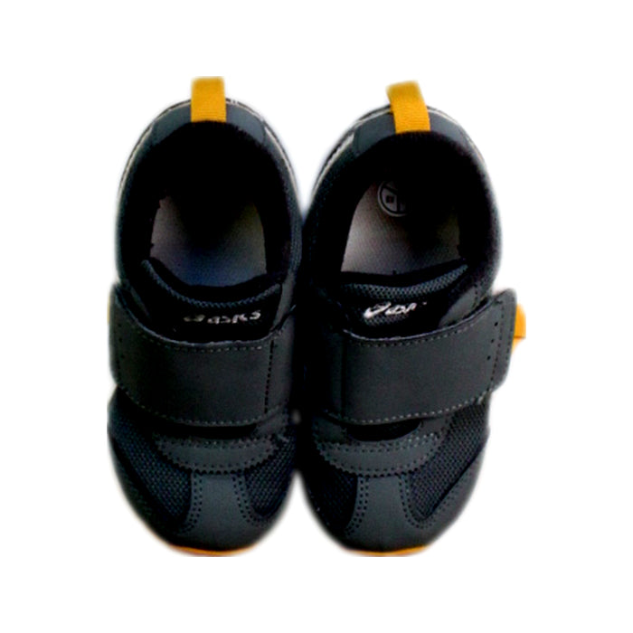 A Grey Sneakers from ASICS in size 3T for boy. (Back View)