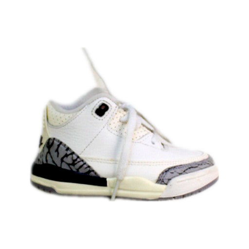 A White Sneakers from Air Jordan in size 18-24M for boy. (Front View)