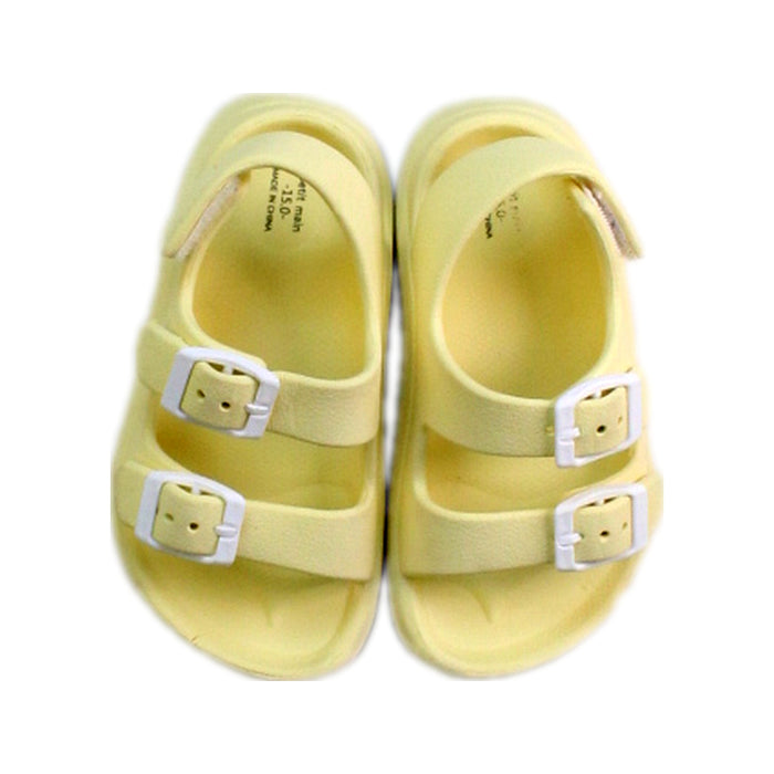 A Yellow Sandals from Petit Main in size 4T for neutral. (Back View)