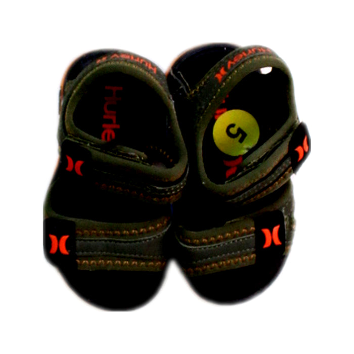 A Black Sandals from Hurley in size 18-24M for boy. (Back View)