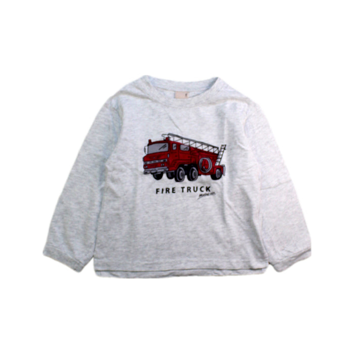 A Grey Long Sleeve T Shirts from Petit Main in size 18-24M for boy. (Front View)