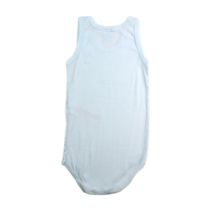 A White Sleeveless Bodysuits from Petit Bateau in size 18-24M for boy. (Back View)