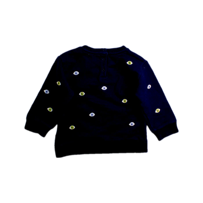 A Navy Crewneck Sweatshirts from Oeuf in size 18-24M for boy. (Back View)