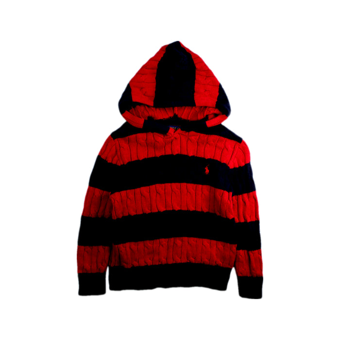 A Red Hooded Sweatshirts from Polo Ralph Lauren in size 3T for boy. (Front View)