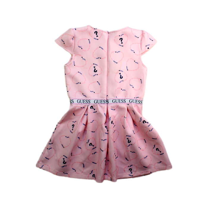 A Pink Short Sleeve Dresses from Guess in size 3T for girl. (Back View)