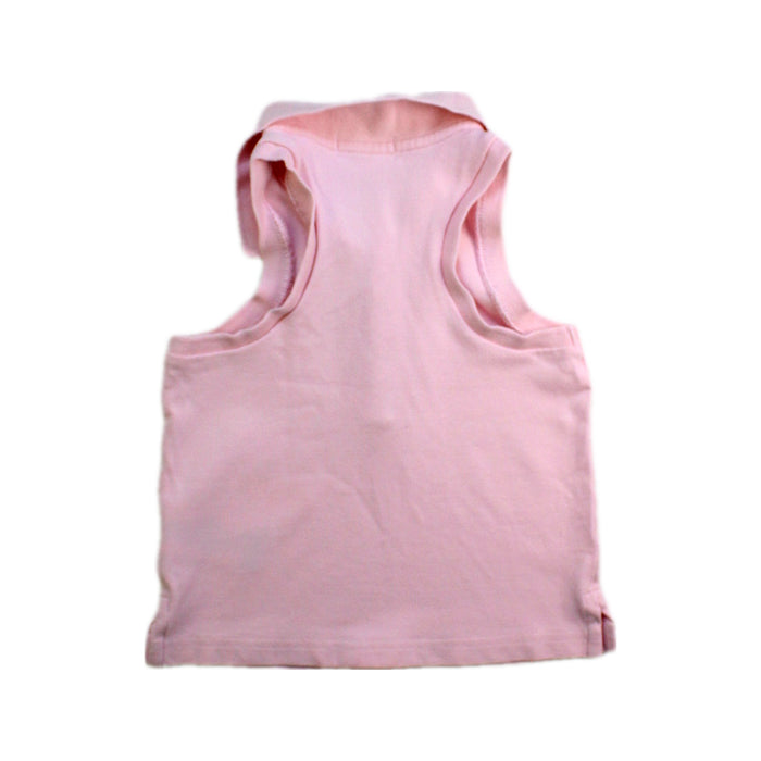 A Pink Sleeveless Polos from Polo Ralph Lauren in size 3T for girl. (Back View)
