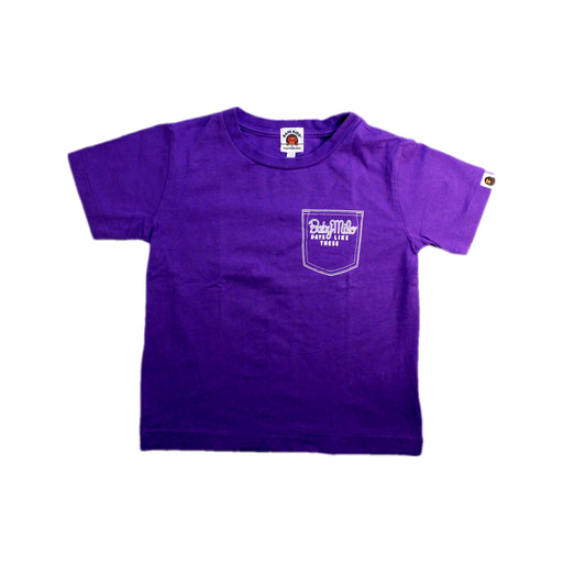 A Purple Short Sleeve T Shirts from BAPE KIDS in size 5T for neutral. (Front View)