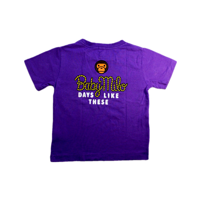 A Purple Short Sleeve T Shirts from BAPE KIDS in size 5T for neutral. (Back View)