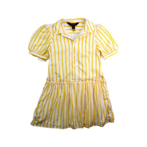 A Yellow Short Sleeve Dresses from Polo Ralph Lauren in size 4T for girl. (Front View)