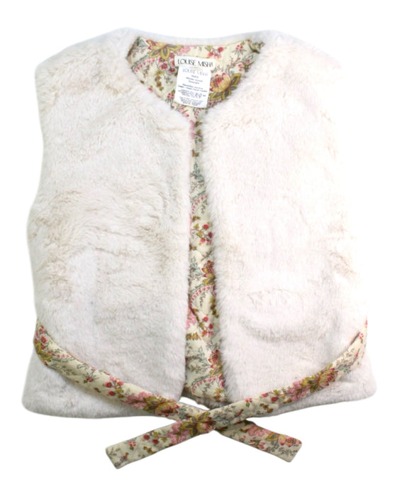 A Ivory Dress Up Vests from Louise Misha in size 8Y for girl. (Front View)