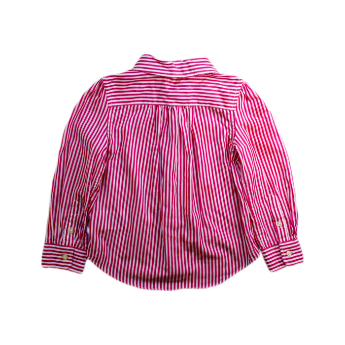 A Pink Long Sleeve Shirts from Polo Ralph Lauren in size 3T for girl. (Back View)