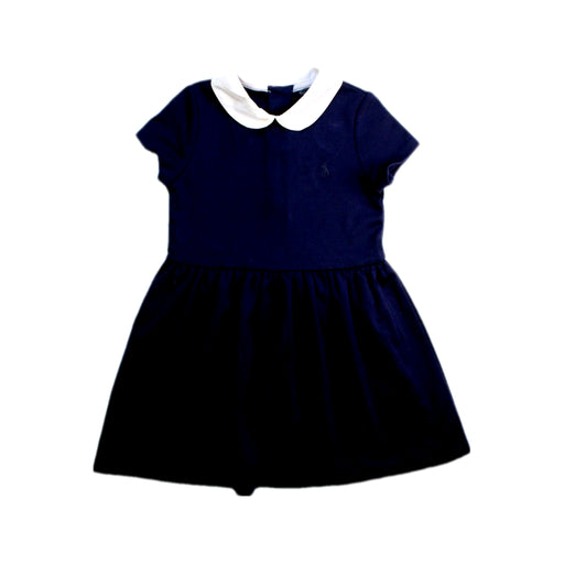 A Navy Short Sleeve Dresses from Polo Ralph Lauren in size 3T for girl. (Front View)