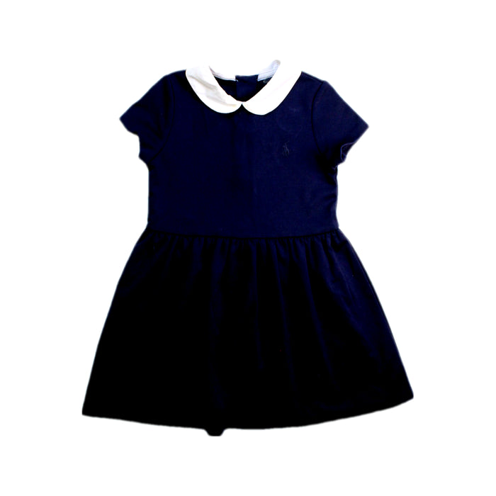 A Navy Short Sleeve Dresses from Polo Ralph Lauren in size 3T for girl. (Front View)