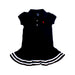 A Navy Short Sleeve Dresses from Ralph Lauren in size 12-18M for girl. (Front View)