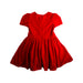 A Red Short Sleeve Dresses from Jacadi in size 6T for girl. (Back View)