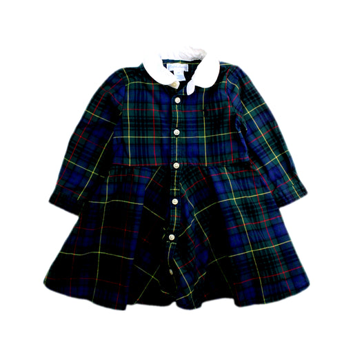 A Navy Long Sleeve Dresses from Ralph Lauren in size 3-6M for girl. (Front View)