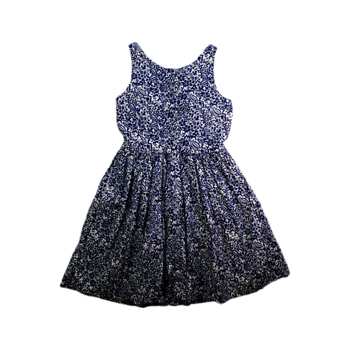 A Blue Sleeveless Dresses from Polo Ralph Lauren in size 6T for girl. (Back View)