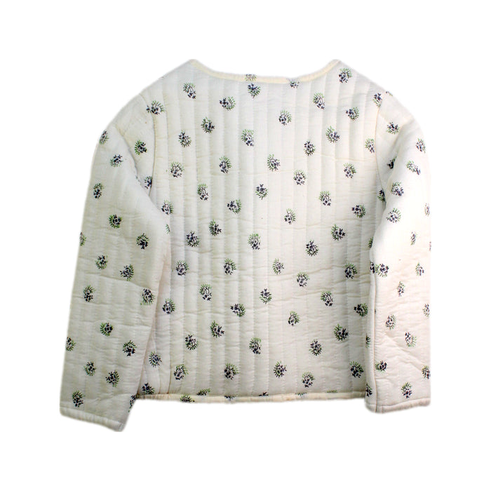 A Ivory Puffer/Quilted Jackets from Emile et Ida in size 6T for girl. (Back View)