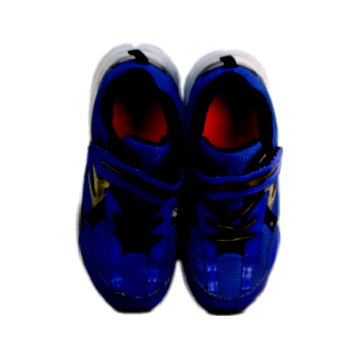 A Blue Sneakers from Syunsoku in size 10Y for boy. (Back View)
