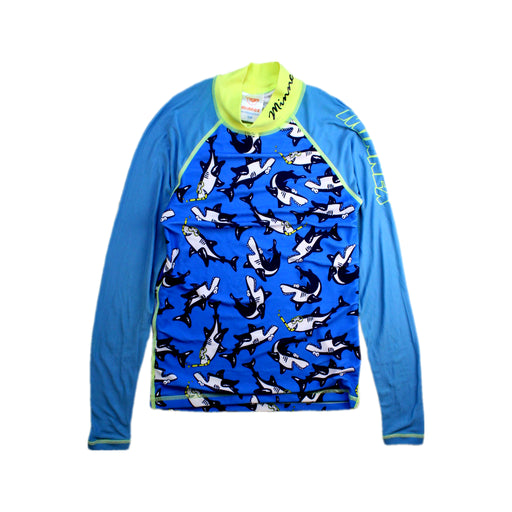 A Blue Rash Guards from Minnex in size 7Y for boy. (Front View)