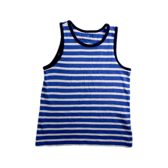 A Blue Sleeveless T Shirts from Crewcuts in size 4T for boy. (Front View)