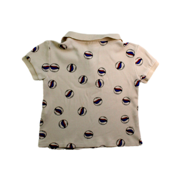 A Beige Short Sleeve Polos from CARLIJNQ in size 2T for boy. (Back View)