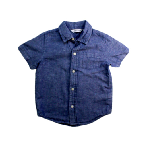 A Blue Short Sleeve Shirts from Janie & Jack in size 3T for boy. (Front View)