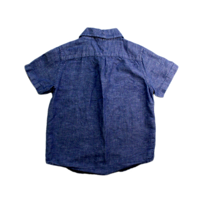 A Blue Short Sleeve Shirts from Janie & Jack in size 3T for boy. (Back View)