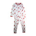 A Red Pyjama Sets from Kyte Baby in size 6T for girl. (Front View)
