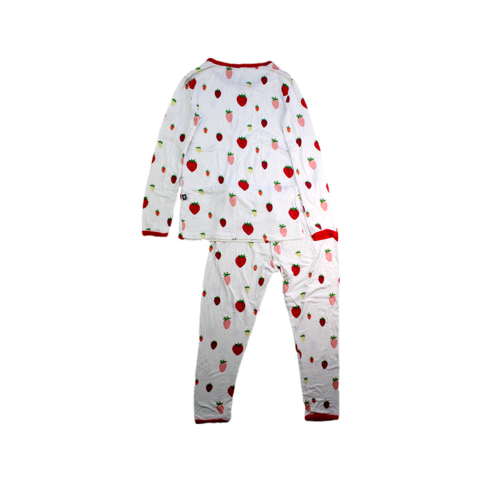 A Red Pyjama Sets from Kyte Baby in size 6T for girl. (Back View)