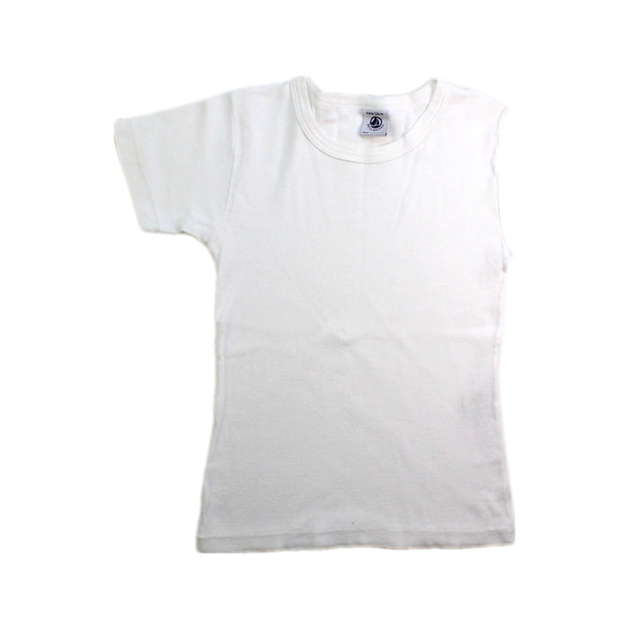 A White Short Sleeve T Shirts from Petit Bateau in size 6T for neutral. (Front View)