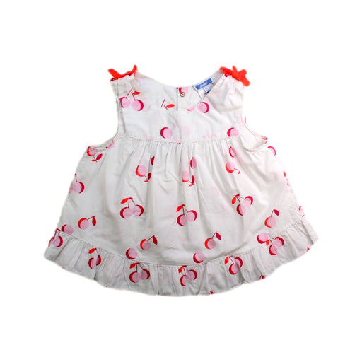 A White Sleeveless Tops from Jacadi in size 6T for girl. (Front View)