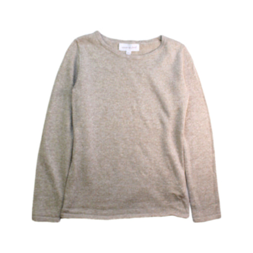 A Grey Long Sleeve Tops from Excuse My French in size 6T for girl. (Front View)