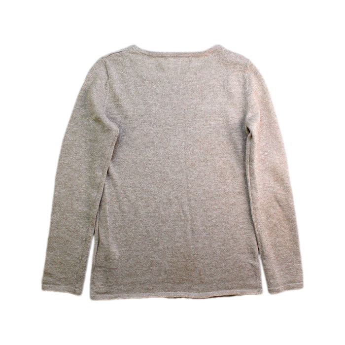 A Grey Long Sleeve Tops from Excuse My French in size 6T for girl. (Back View)