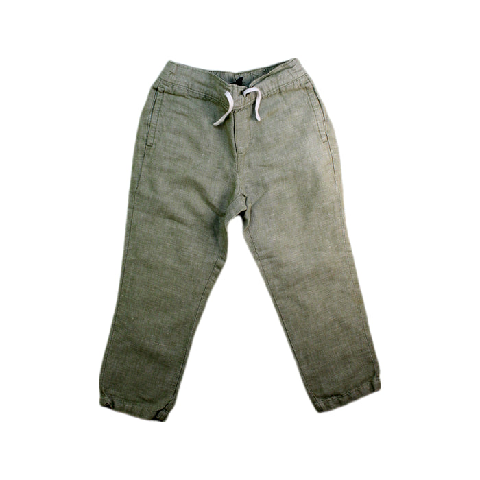 A Green Casual Pants from Janie & Jack in size 4T for boy. (Front View)