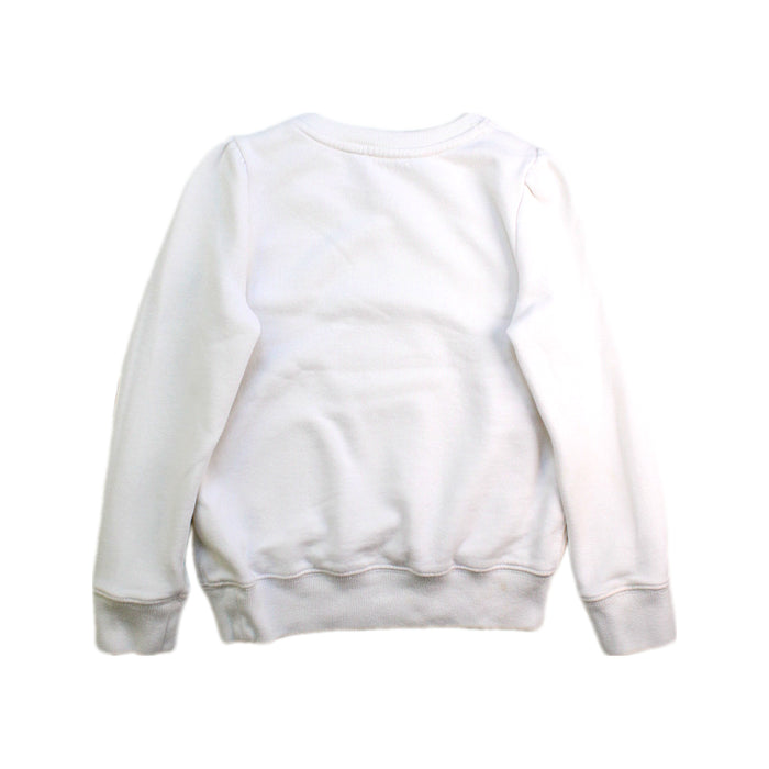 A White Crewneck Sweatshirts from Polo Ralph Lauren in size 6T for girl. (Back View)