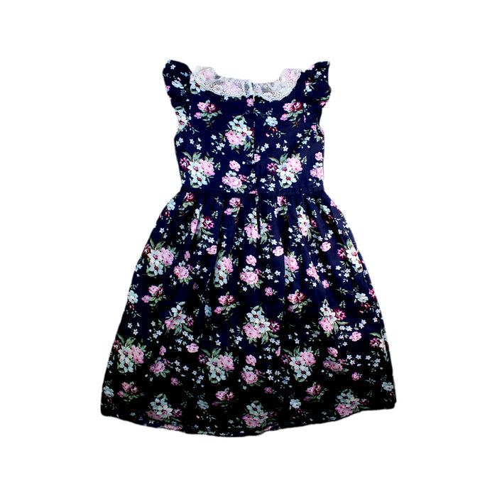 A Navy Sleeveless Dresses from Janie & Jack in size 7Y for girl. (Back View)