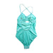 A Teal Swimsuits from Beachlife in size 6T for girl. (Back View)