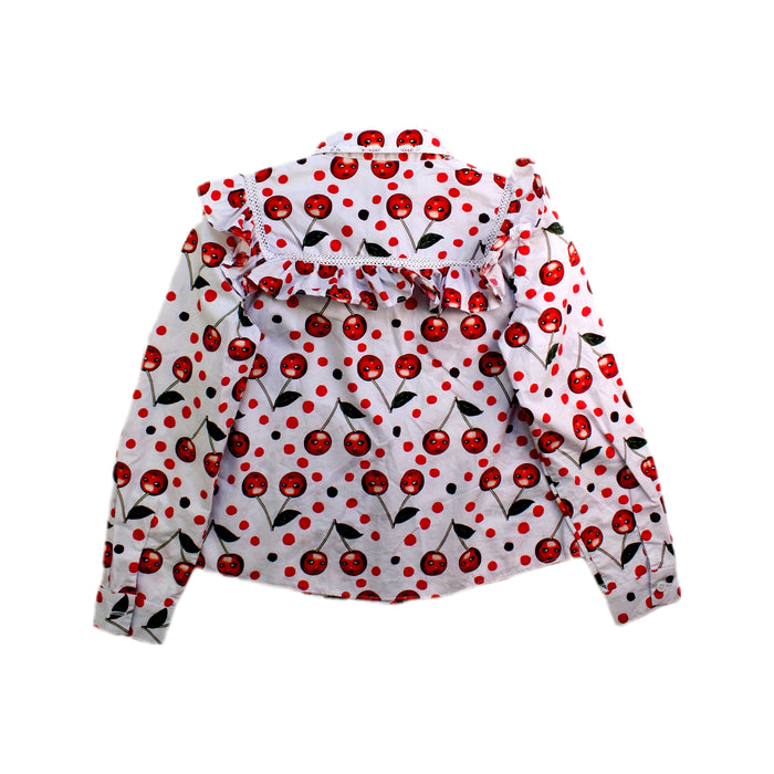 A Red Long Sleeve Shirts from Bora Aksu in size 5T for girl. (Back View)