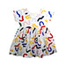 A Multicolour Short Sleeve Dresses from Petit Bateau in size 6T for girl. (Back View)