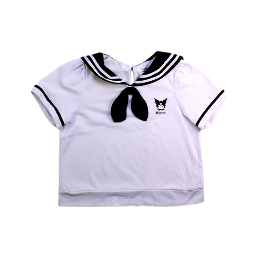 A White Short Sleeve Tops from Balabala in size 7Y for girl. (Front View)